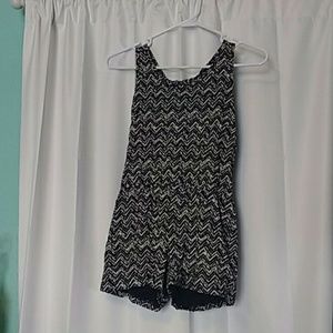 Old navy girls size 10-12 black and white romper